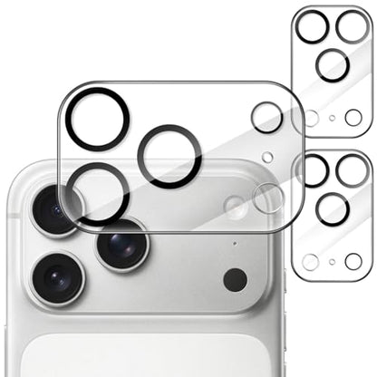 JETech Camera Lens Protector for iPhone 17 Pro, Clear, 3-Pack | 9H Tempered Glass, HD Clear, Anti-Scratch Protection, Night Shot Compatible, Case-Friendly - size: iPhone 17 Pro