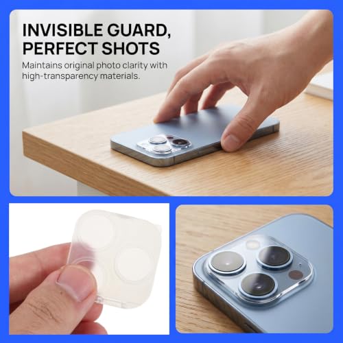 Lurrose Phone Camera Lens Protector, Scratch-Resistant Camera Protection Cover, Phone Safety Cover, Mobile Lens Protector, Compatible with IPhone17/17ProMax