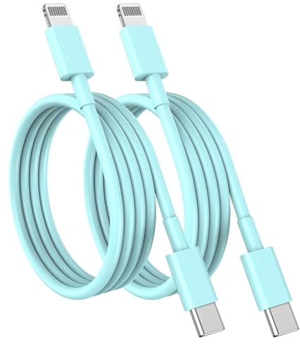USB C to Lightning Cable, Compatible iPhone 14/13/12/11, Lightning Devices - color: Blue, size: 10ft