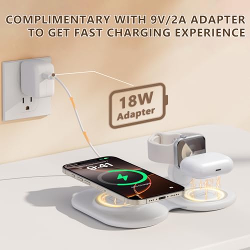 2026 Traveling Portable Wireless Mag-Safe Fast Charging Station - color: white