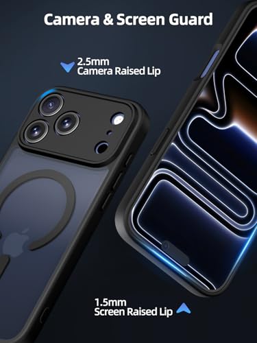 TopMade for iPhone 17 Pro Max Case with Mag-Safe Wallet, 4 Cards Holder - color: Black, size: iPhone 17 Pro Max