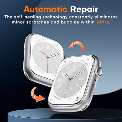 TOCOL 6 Pack Screen Protectors for Apple Watch SE (2nd Gen)/6/5/4 40 mm, Bubble-Free Scratch Resistant HD Transparent Soft TPU Screen Protector Film for Apple Watch 40 mm | Self-Repair, Scratch-Resistant, Bubble-Free, HD Transparent, Ultra-Slim, Flexible