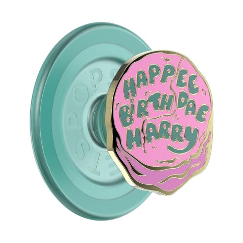 PopSockets Phone Grip for MagSafe, Magnetic Holder- Happy Bday Harry - color: Enamel Birthday, style: MagSafe