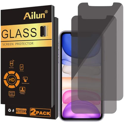 Ailun 2 Pack Privacy Screen Protector for iPhone 11 / iPhone XR - size: 11/XR 6.1 inches