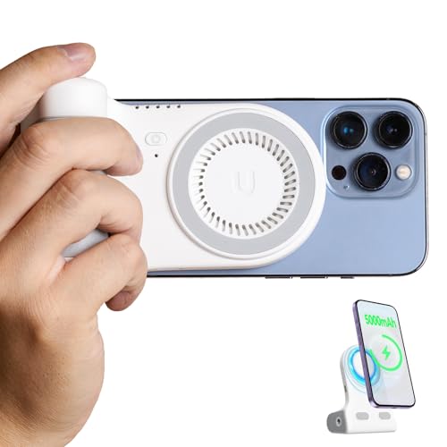 KraftGeek Magnetic Phone Stand Camera Grip for iPhone Magsafe, Rechargeable