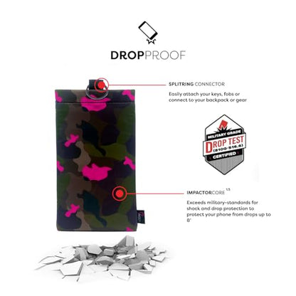 PHOOZY Apollo II Thermal Phone Case with NASA-Derived Technology - Extends Battery Life 4X in Hot or Cold Weather - Military Grade 8-Foot Drop Protection Insulated Pouch - Large Pink Camo - color: Apollo II Pink Camo, size: LARGE