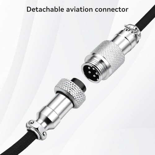 ELUTENG Mix Coiled Keyboard Cable 8k 5ft for Mechanical Gaming Keyboard