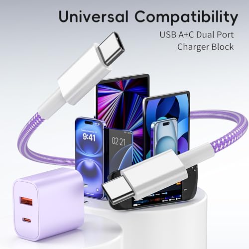 Fast Charger for iPhone 17 16, 4 Pack 20W Dual Port A/C Wall Charger Block