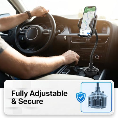 YUHENG Cup Holder Phone Holder for Car Stable Expandable Cup Base One-Button Quick Release