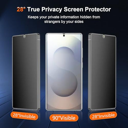 28 ° Matte Privacy TPU Screen Protector for Samsung Galaxy S25 Ultra - size: Samsung Galaxy S25 Ultra