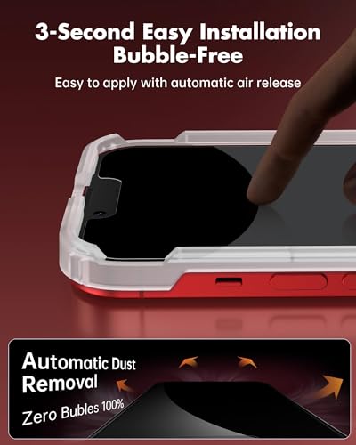 UNBREAKcable 4PCS Screen Protector for iPhone 14 Plus - 2 Privacy Tempered Glass+ 2 Clear Glass Double Shatterproof [Installation Frame] [9H Hardness] [Case Friendly] Anti-Scratch iPhone 6.7 inch - size: iPhone 14 Plus
