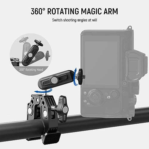 NEEWER Super Clamp with 3" Dual Ballhead Magic Arm, Cold Shoe, ST83 - style: ST83
