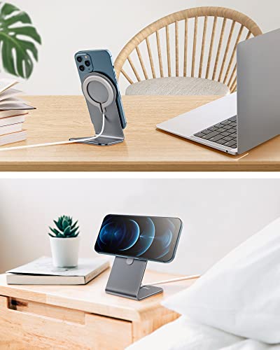CreaDream Stand for MagSafe Charger, Aluminum Phone Stand Holder for iPhone - color: Gray