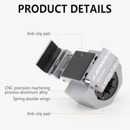 Bike Handlebar Mounts for 4.5-7.2 Phones (Silver) - color: Silver