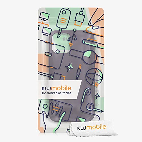 kwmobile Case Compatible with Apple iPhone 12 / iPhone 12 Pro Case - Soft Slim Metallic TPU Silicone Cover - Metallic Berry - color: metallic berry