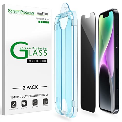 amFilm OneTouch for iPhone 14 Plus/13 Pro Max Privacy Screen Protector 6.7' - size: 14-6.7”