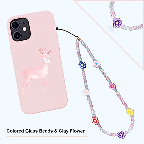 6PCS Beaded Phone Charms Strap Fruit Star Faux Pearl Rainbow Beads Phone Chains Beaded Lanyard for Camera Key Wallet Valentines Day Gifts for Her Women - style: Style6-4