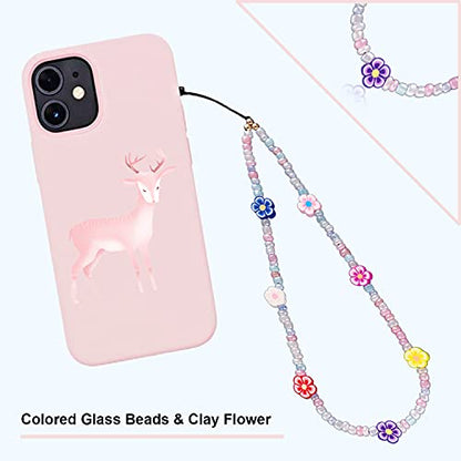 6PCS Beaded Phone Charms Strap Fruit Star Faux Pearl Rainbow Beads Phone Chains Beaded Lanyard for Camera Key Wallet Valentines Day Gifts for Her Women - style: Style6-4
