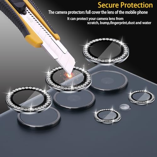 Camera Lens Protector for Samsung Galaxy S25 Ultra, Diamond Black - color: Diamond Black