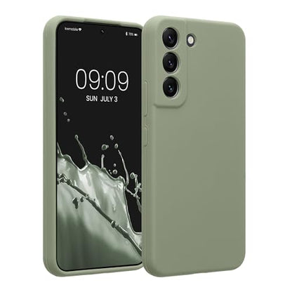 kwmobile Case Compatible with Samsung Galaxy S22 Case - Slim TPU Silicone Phone Cover - Soft Touch Finish - Gray Green - color: gray green, size: Galaxy S22