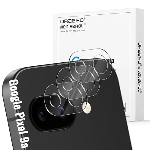 Orzero (3 Pack Camera Lens Protector Compatible for Google Pixel 9a, Protector de Cámera Tempered Glass 9H High Definition Anti-Scratch Bubble-Free Case Friendly