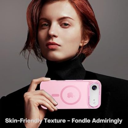 Newfuture Magnetic for iPhone Air Case Matte Shockproof, Chalk Pink | Military Drop Protection, Slim Matte Anti-Fingerprint, Compatible with Magsafe, Camera Guard, Translucent Protective Cover - color: Chalk Pink, size: iPhone Air 6.5 inch