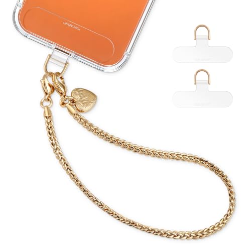 Phone Charm Strap Detachable Wrist Strap For iPhone Anti Theft Strap Phone Chain Wristlet - color: Gold