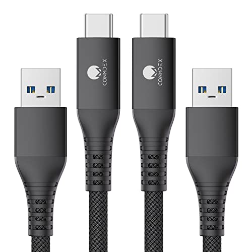 CONMDEX Android Auto USB Cable [3ft, 2-Pack] 10Gbps, 3A Fast Charging - color: Black, size: 3ft+3ft, style: 2Pack