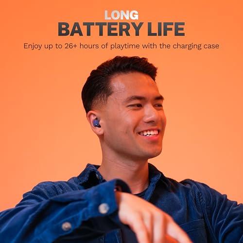 JLab Go Air Pop+ True Wireless Earbuds, in Ear Headphones, Bluetooth Earphones, 35H Playtime Ear Buds, Bluetooth Earbuds with Microphone, USB-C Charging Case, Dual Connect, EQ3 Sound, Navy Blue - color: Navy, style: Matte