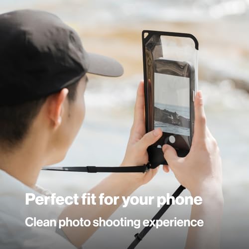 bitplay AquaSeal IPX8 2 Way Waterproof Phone Pouch, Outdoor Dry Bag with Adjustable Lanyard for Universal Phone Case, Horizontal and Vertical Wear, Cement Grey - color: Cement Grey