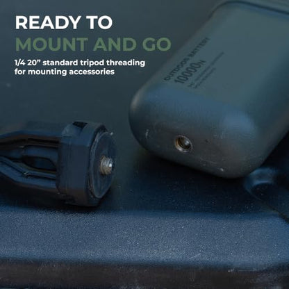 NESTOUT Rugged Power Bank, 10000mAh Outdoor Battery Charger, 20W USB-C Fast Charging PD, Waterproof IP67, Durable Shockproof, Battery Pack for iPhone Hiking Travel Camping (Olive Green, 10000mAh) - color: Olive Green