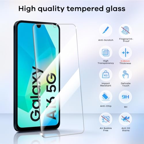4+4 for Samsung Galaxy A16 5G Screen Protector Camera Lens Protector - size: Galaxy A16