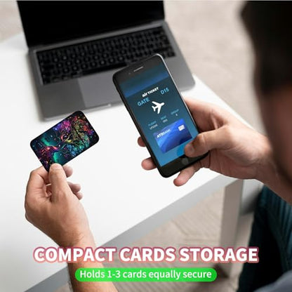 Phone Credit Card Holder Stick on, Phone Case Wallet, Cell Phone Pocket Self Adhesive Stretchy Lycra Stick on Wallet ID Credit Card Case Pouch Sleeve for All Smartphones, Colorful Tree - color: Phone Case Wallet-617