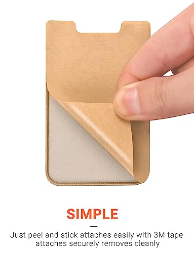 OBVIS Cell Phone Card Holder Stick On Wallet, Gold, 2 Pack - color: Gold