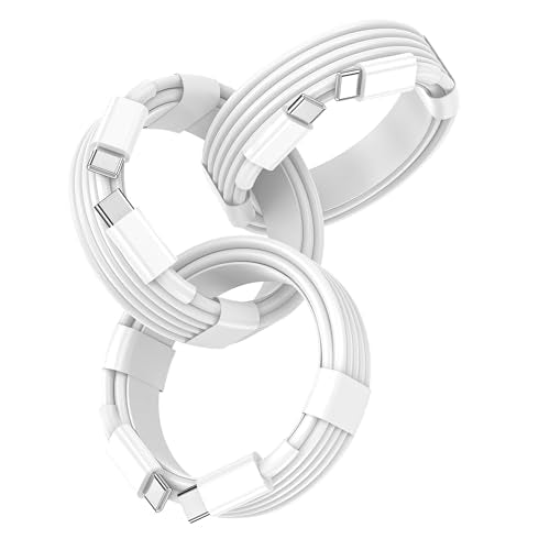 Apple USB C to USB C Cable, USBC Cable, Fast Charging, 3-Pack 3FT White - color: White, size: 3FT