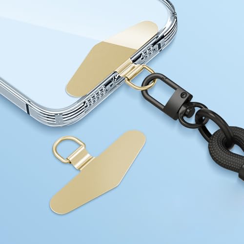 TENOC Metal Phone Tether Tab, 2Pcs, Gold - color: Gold