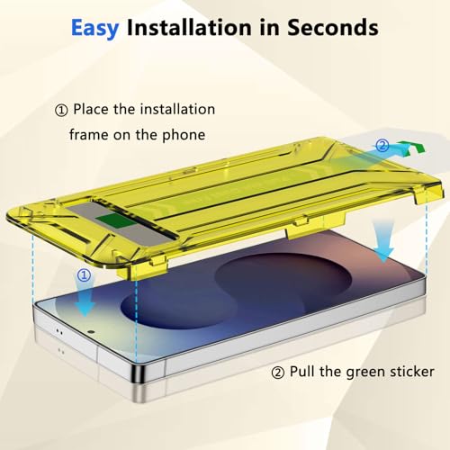 Fotbor for Samsung Galaxy S25 Ultra 28° Privacy Screen Protector with [3s Installation Frame], Case Friendly 9H+ Tempered Glass 2Pack