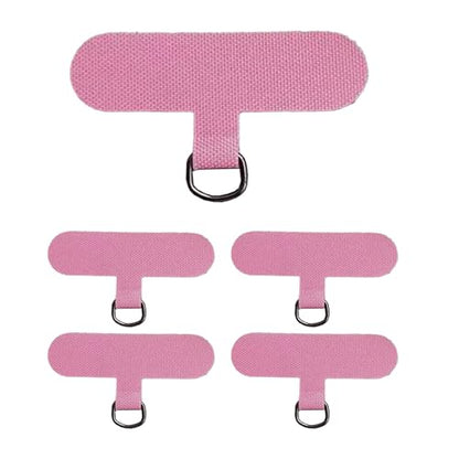 Phone Tether Tab, 4 Pack Universal Phone Lanyard Patch Non-Adhesive Insert with Metal Clip for Phone Case, iPhone - color: Pink