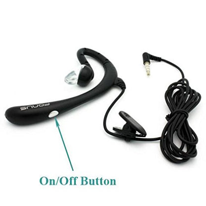 Wired Mono Headset Earphone w Mic Headphone 3.5mm for Blade Max View Phone, Single Earbud Hands-Free Microphone Over-The-Ear Compatible with ZTE Blade Max View