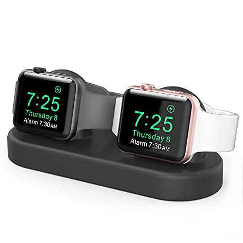 Delidigi for Dual Apple Watch Charger Stand, Charging Cable Not Included - color: Black, Charger Not Included!