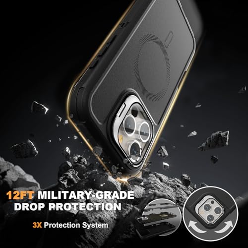 Follaroma for iPhone 16 Pro Case,Magnetic,Heavy Duty Case,6.3'', Black - color: Black, size: iPhone 16 Pro 6.3''