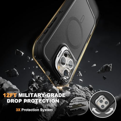 Follaroma for iPhone 16 Pro Case,Magnetic,Heavy Duty Case,6.3'', Black - color: Black, size: iPhone 16 Pro 6.3''
