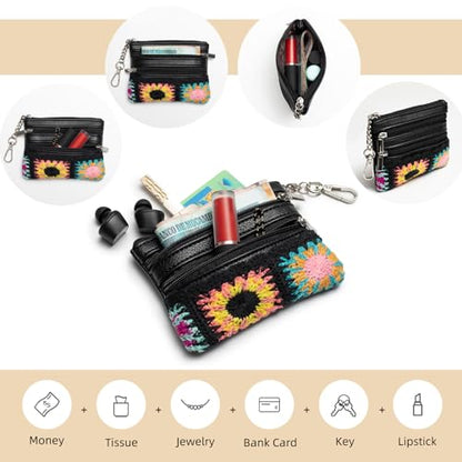 Cell Phone Lanyard Crossbody with Wallet, Versatile Clip and Go Phone Strap - color: V