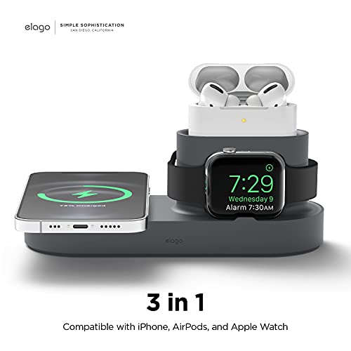 elago MS Charging Station for iPhone, AirPods, Apple Watch - color: Dark Grey