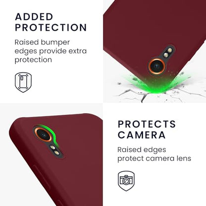 kwmobile Case Compatible with Samsung Galaxy Xcover7 Case - Soft Slim Protective TPU Silicone Cover - Bordeaux Violet - color: bordeaux violet