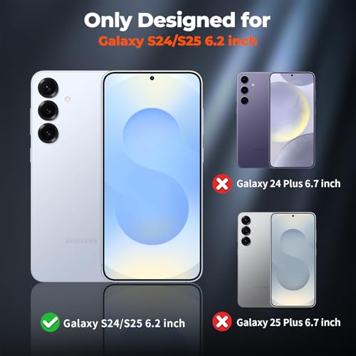 zapica Designed for Samsung Galaxy S25 Case & Galaxy S24 Case, Light Pink | Military Grade Drop Protection, Dual Layer Structure Design, Heavy Duty Shockproof Non-Slip Phone Cover - color: Light Pink, size: Samsung Galaxy S24/S25 6.2''
