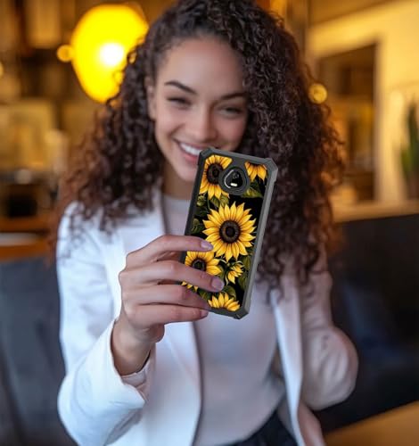 for Schok Volt Sv67q Sv67332 Case with Screen Protector, Military Grade Drop Protection, Dual Layer Hybrid Shockproof Protection TPU Phone Case for Schok Volt Sv67q, Sunflowers - color: Sunflowers