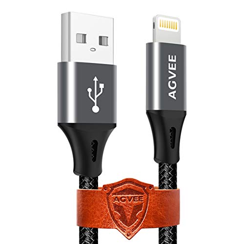 AGVEE 2 Pack 15ft Extra Long Lightning Charging Cable, Reinforced End Tip - size: 15ft+15ft