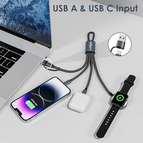 Travel Essentials for Apple Watch Charger/L Charger/USB C Charger-0.7FT