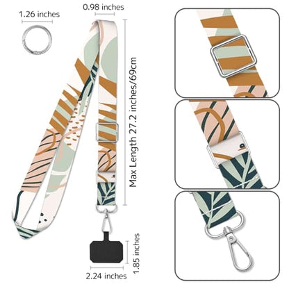 2 Pack Phone Lanyard Cell Phone Lanyard Crossbody Adjustable Phone Strap for Use Around the Neck Cell Phone Lanyard - color: Desert Leaf